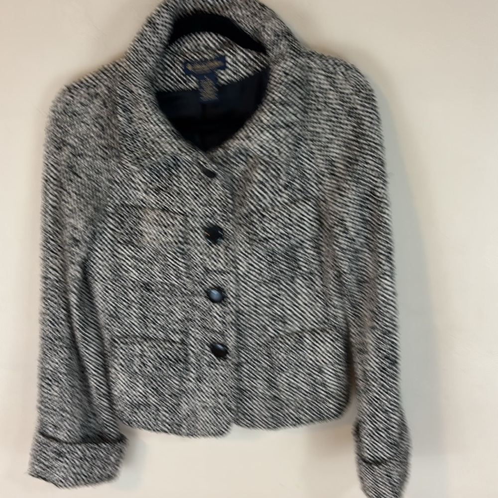 Brooks Brother Wool and Mohair Tweed Blazer Jacket Size 4